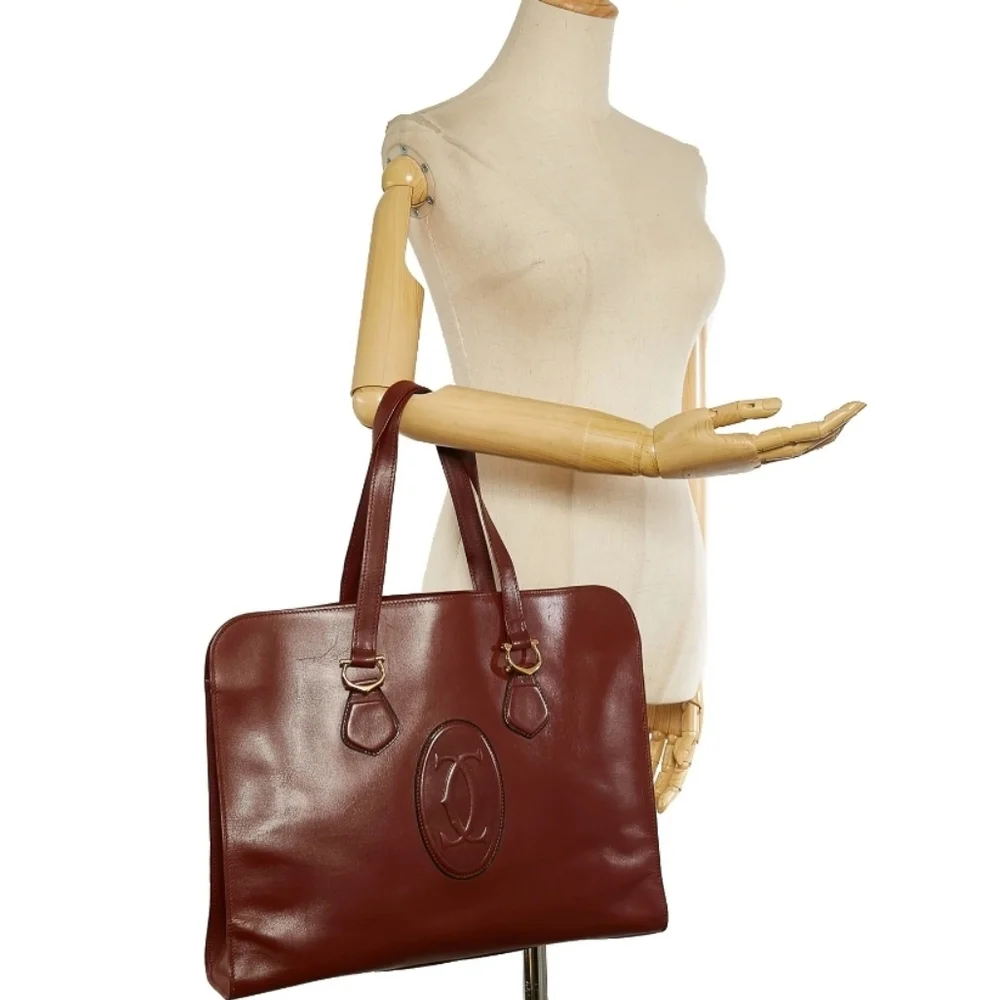 Rare⚜️Cartier Must de Cartier Leather Tote Bag - Picture 7 of 15